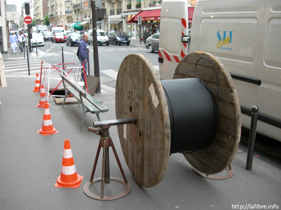Pose câble fibre optique